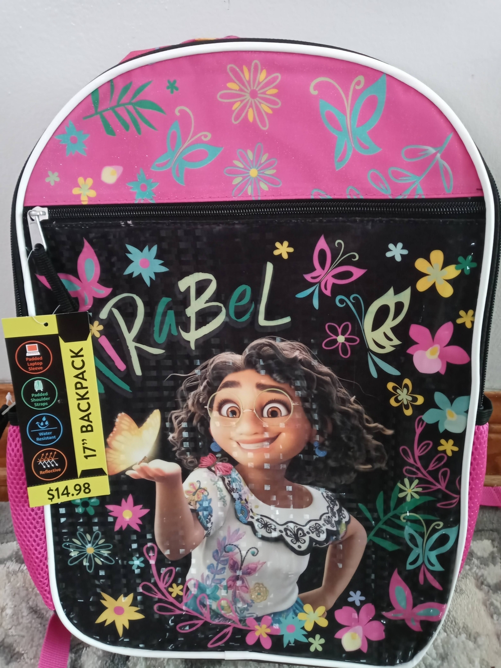 Kids' Pink Butterfly Backpack
